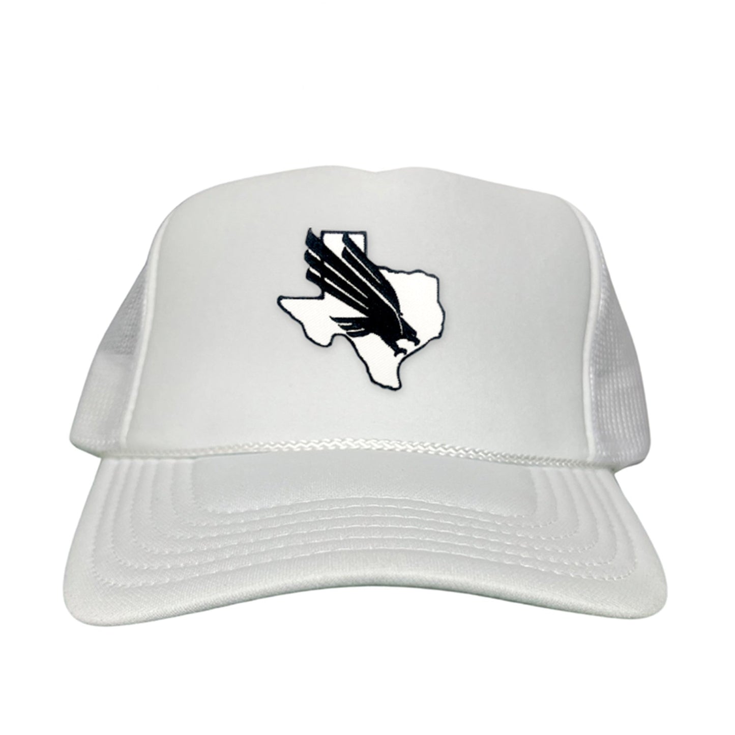 North Texas UNT Bird Black & White / 245 / MM - Foam White Mesh Snapback - Club Rehab