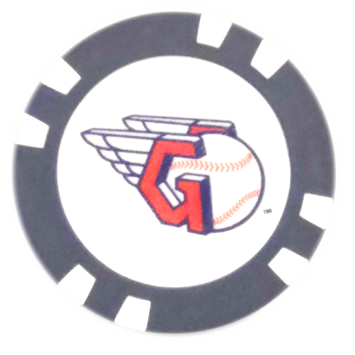 Officially Licensed Cleveland Guardians Poker Chip Ball Marker - Club Rehab