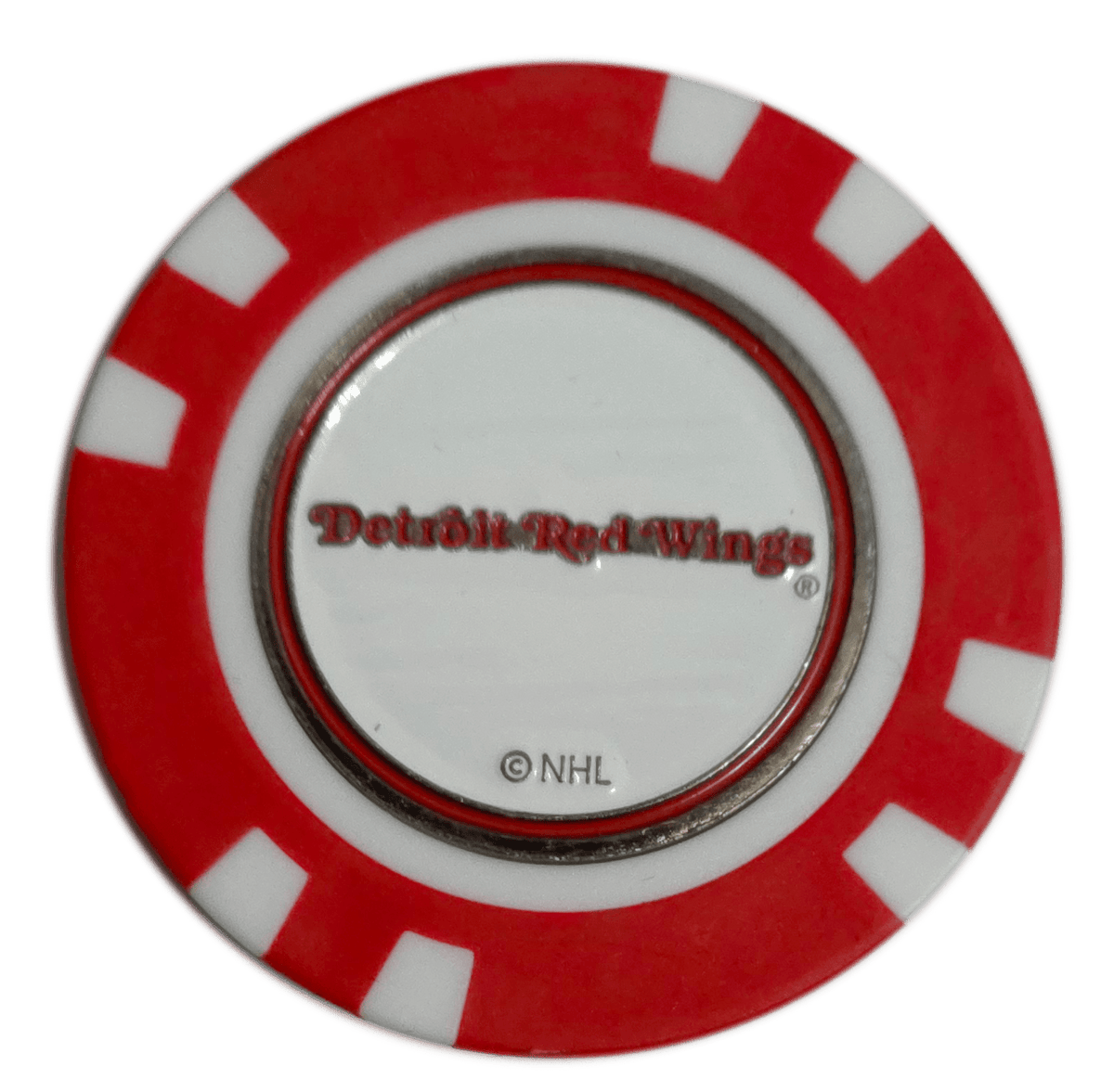 Officially Licensed Detroit Red Wings Poker Chip Golf Ball Marker - Club Rehab