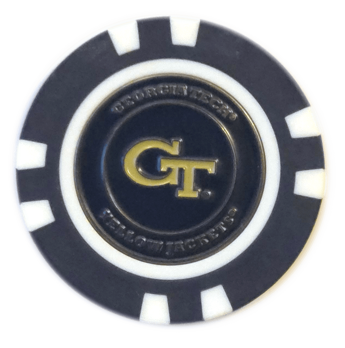 Officially Licensed Georgia Tech Yellow Jackets Poker Chip Ball Marker - Club Rehab