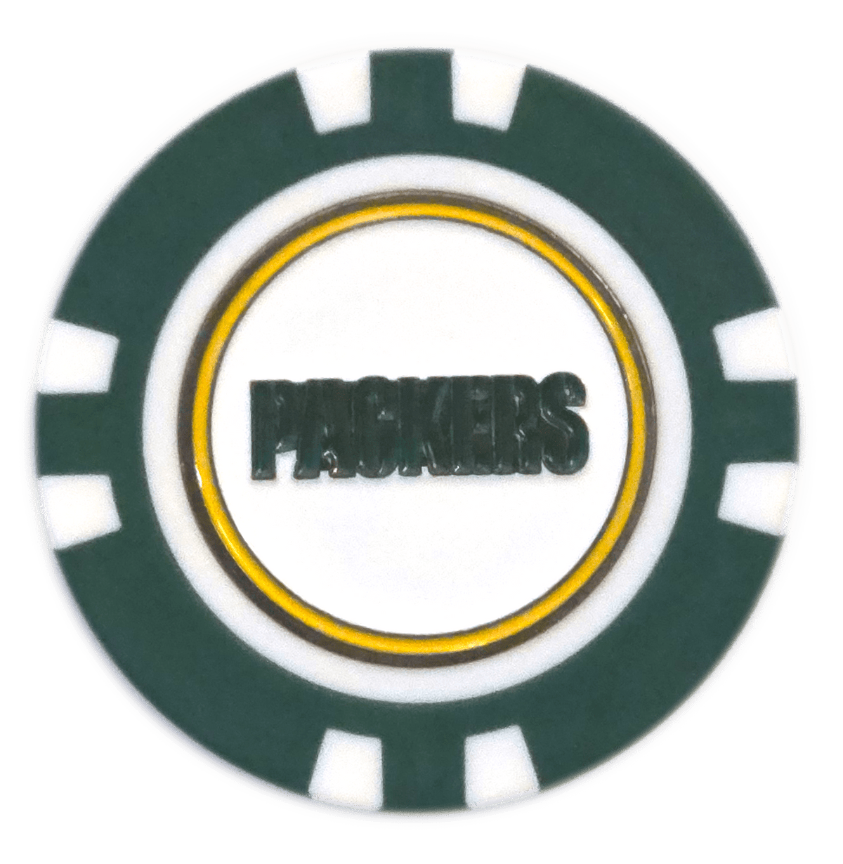Officially Licensed Green Bay Packers Poker Chip Ball Marker - Club Rehab