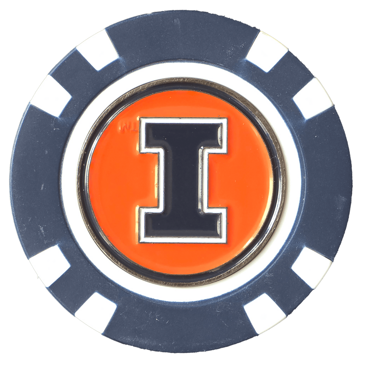 Officially Licensed Illinois Fighting Illini Poker Chip Ball Marker - Club Rehab