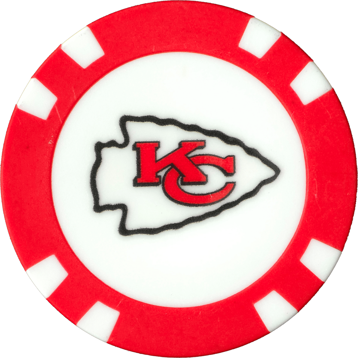 Officially Licensed Kansas City Chiefs Poker Chip Ball Marker - Club Rehab
