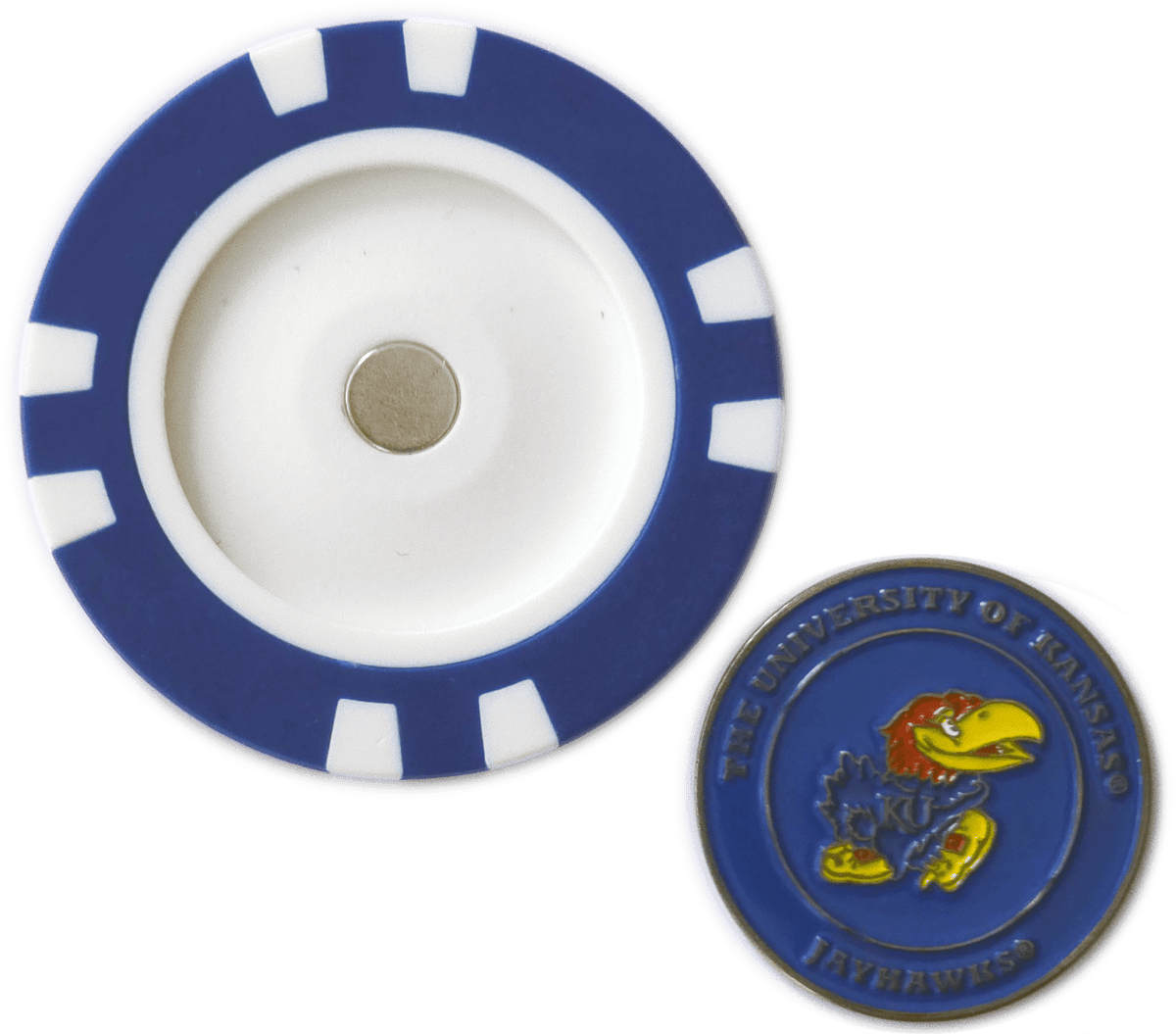 Officially Licensed Kansas Jayhawks Poker Chip Ball Marker - Club Rehab