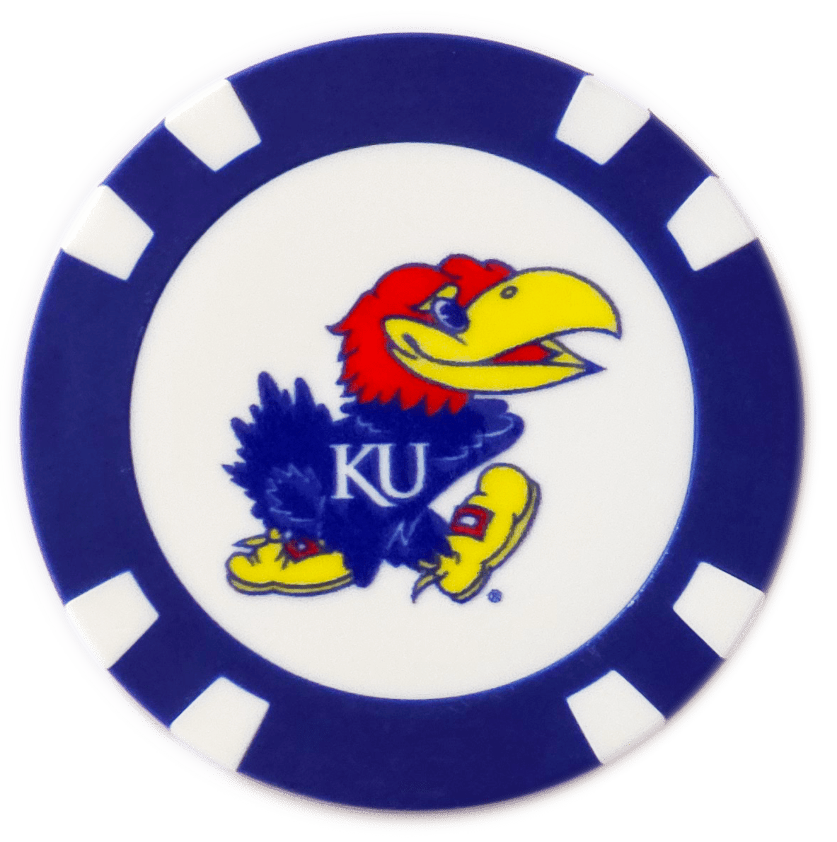 Officially Licensed Kansas Jayhawks Poker Chip Ball Marker - Club Rehab