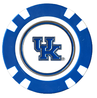 Officially Licensed Kentucky Wildcats Poker Chip Ball Marker - Blue - Club Rehab