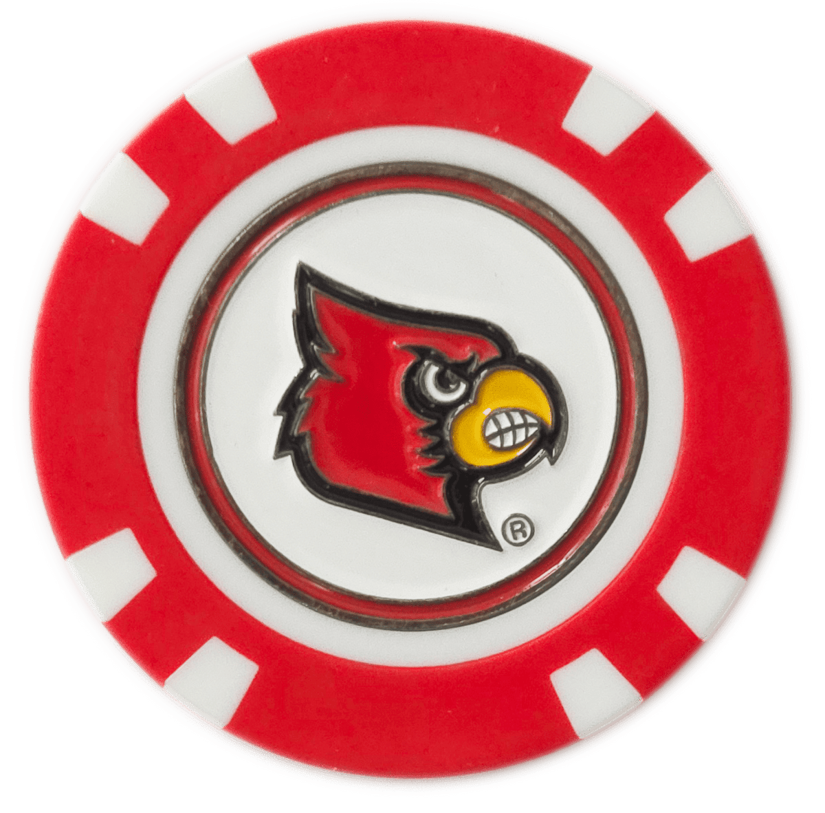 Officially Licensed Louisville Cardinals Poker Chip Ball Marker - Club Rehab