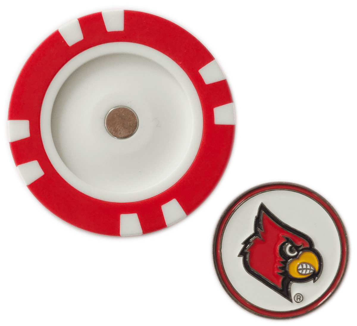 Officially Licensed Louisville Cardinals Poker Chip Ball Marker - Club Rehab