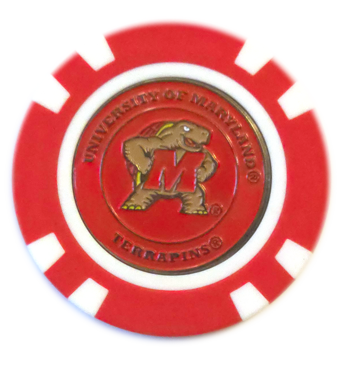 Officially Licensed Maryland Terrapins Poker Chip Ball Marker - Club Rehab