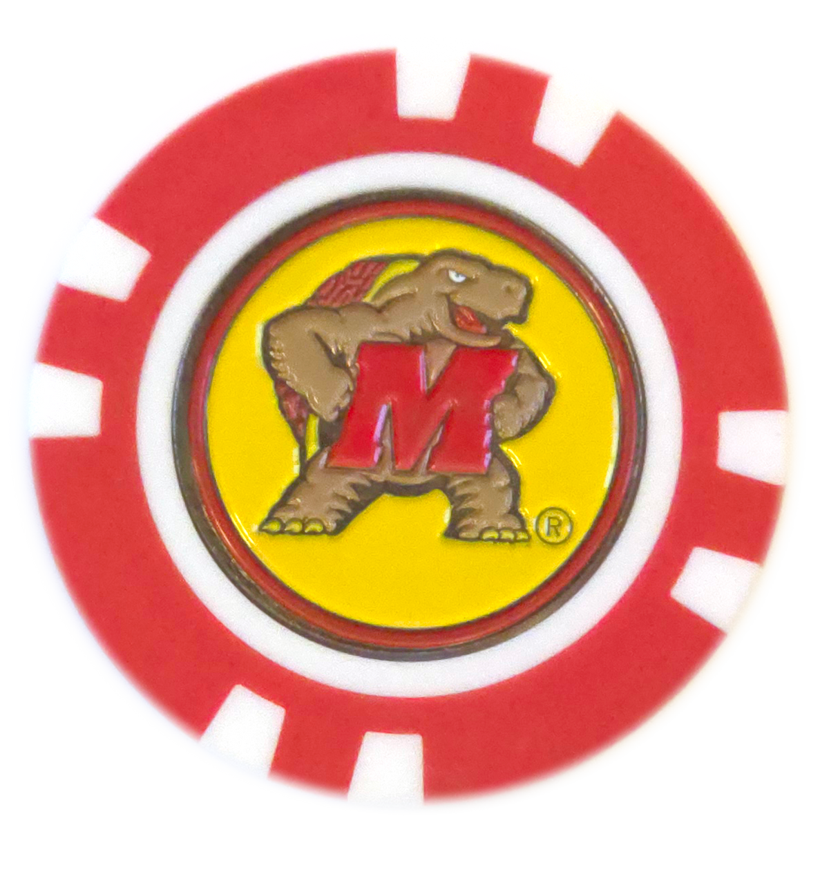 Officially Licensed Maryland Terrapins Poker Chip Ball Marker - Club Rehab