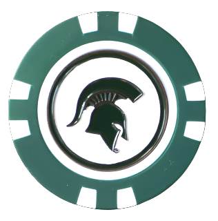 Officially Licensed Michigan State Spartans Poker Chip Ball Marker - Club Rehab