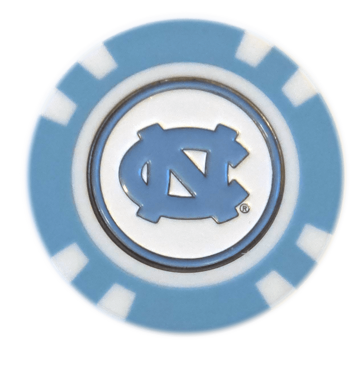 Officially Licensed North Carolina Tar Heels Poker Chip Ball Marker - Club Rehab