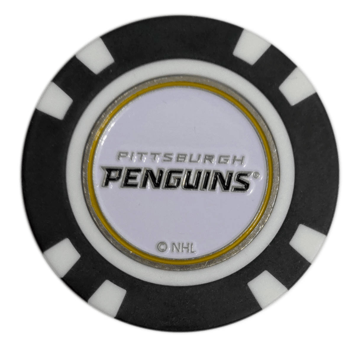 Officially Licensed Pittsburgh Penguins Poker Chip Golf Ball Marker - Club Rehab