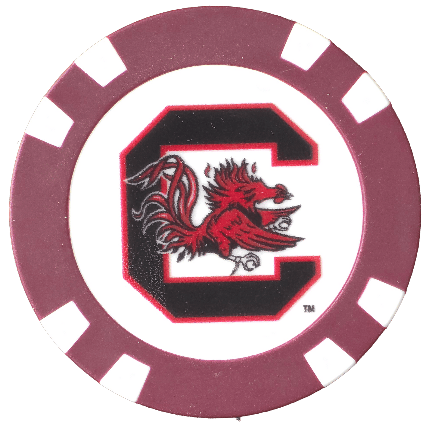 Officially Licensed South Carolina Gamecocks Poker Chip Ball Marker - Club Rehab