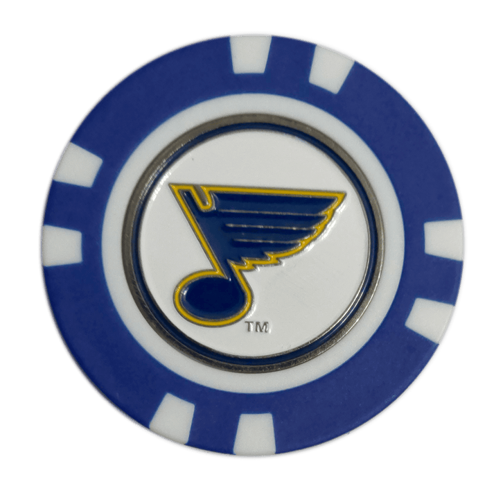 Officially Licensed St. Louis Blues Poker Chip Golf Ball Marker - Club Rehab