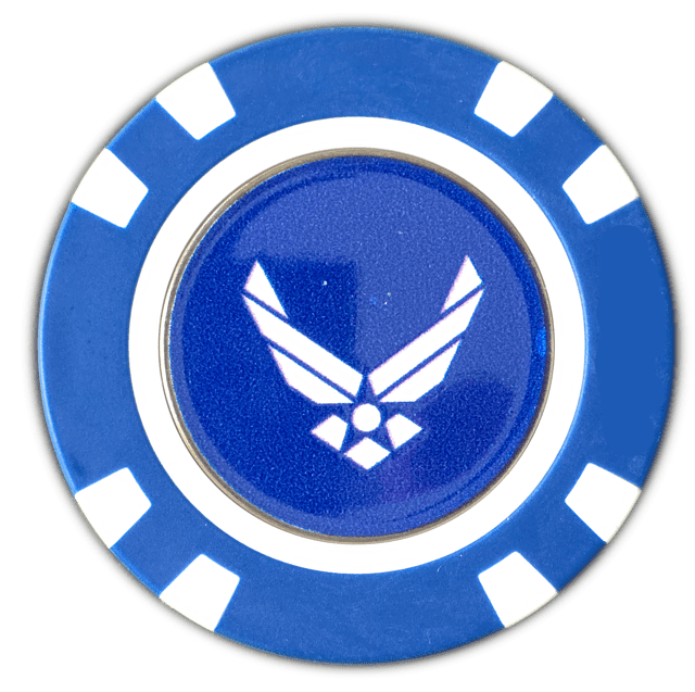 Officially Licensed U.S. Air Force Poker Chip Ball Marker - Club Rehab