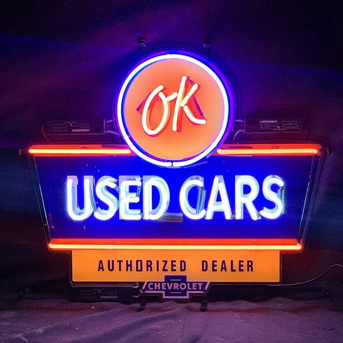 OK Used Cars Authorized Dealer Chevrolet Neon Signs Light - Club Rehab