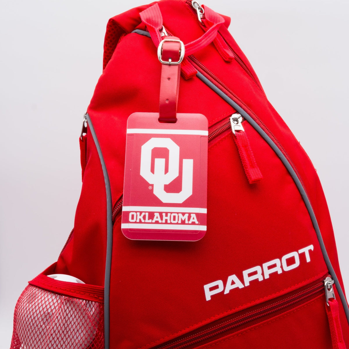 Oklahoma Sooners plastic golf bag tag by Team Golf, product photo 3