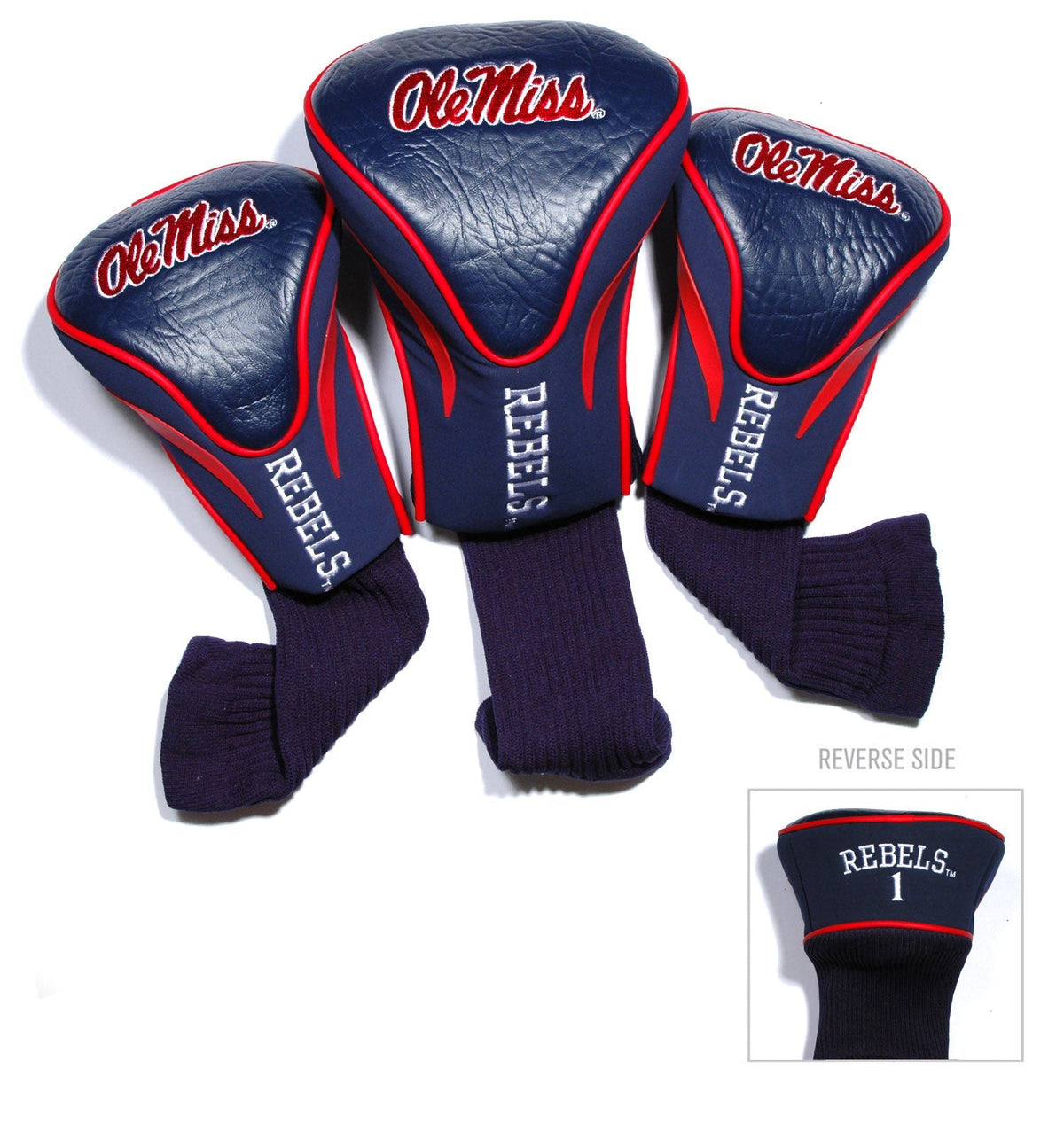Ole Miss Rebels 3 Pack Contour Sock Headcovers - Club Rehab