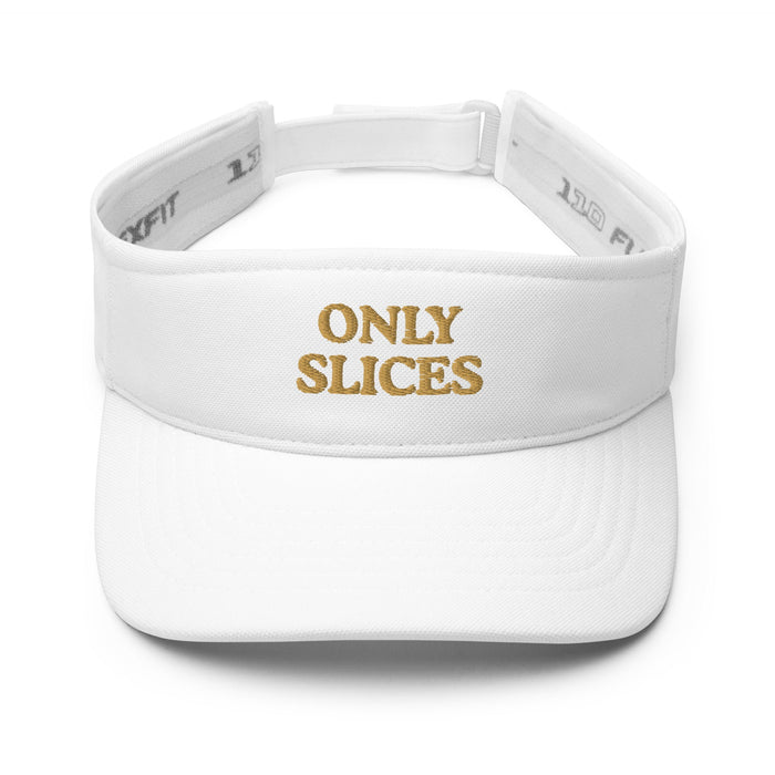 Only Slices Women’s Golf Embroidered Visor - White - Club Rehab