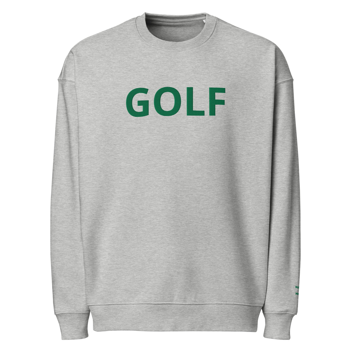 Oversized Embroidered GOLF Sweatshirt – Mulligans & Mimosas Sleeve Detail - Heather Grey S - Club Rehab
