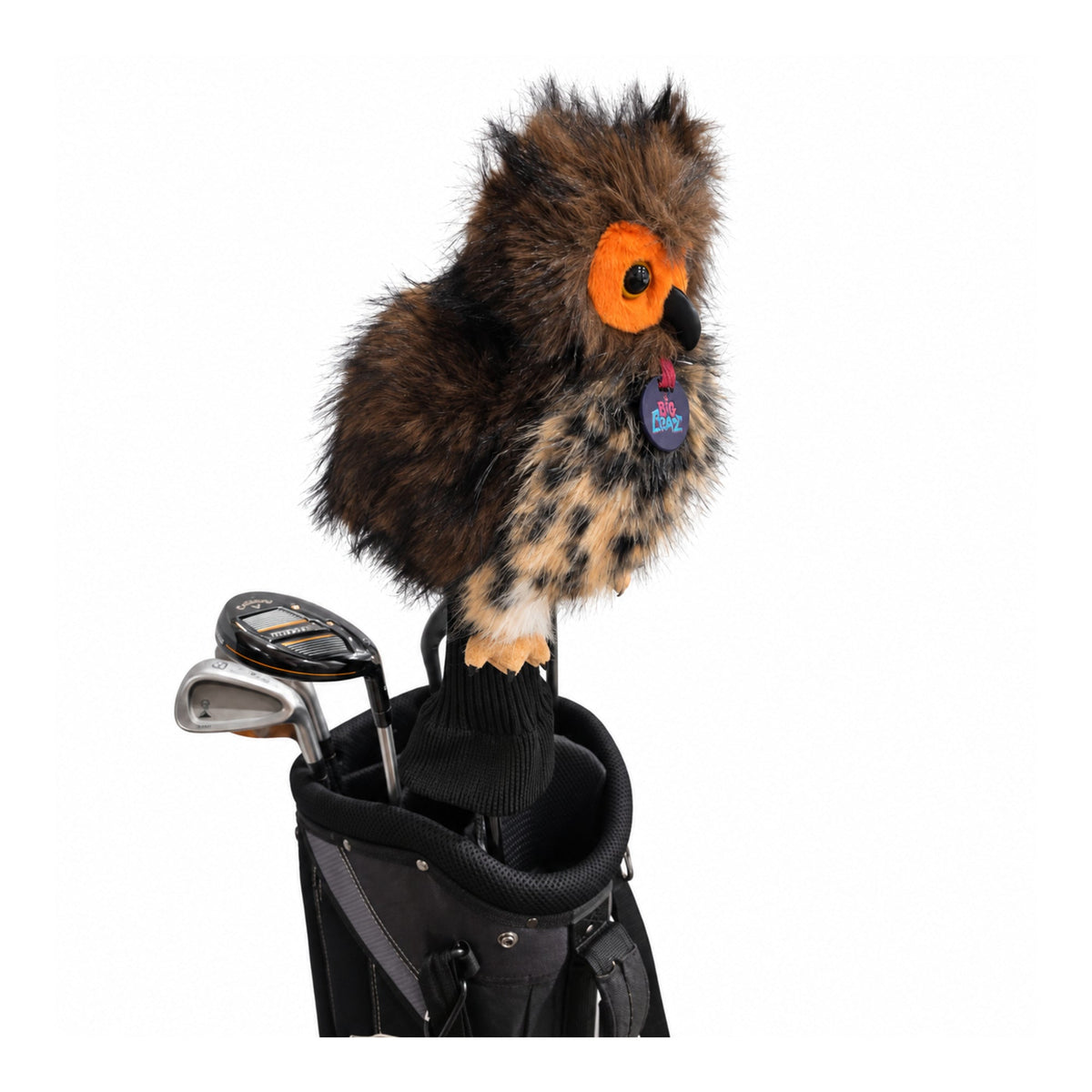 Owl driver headcover, in bag side view