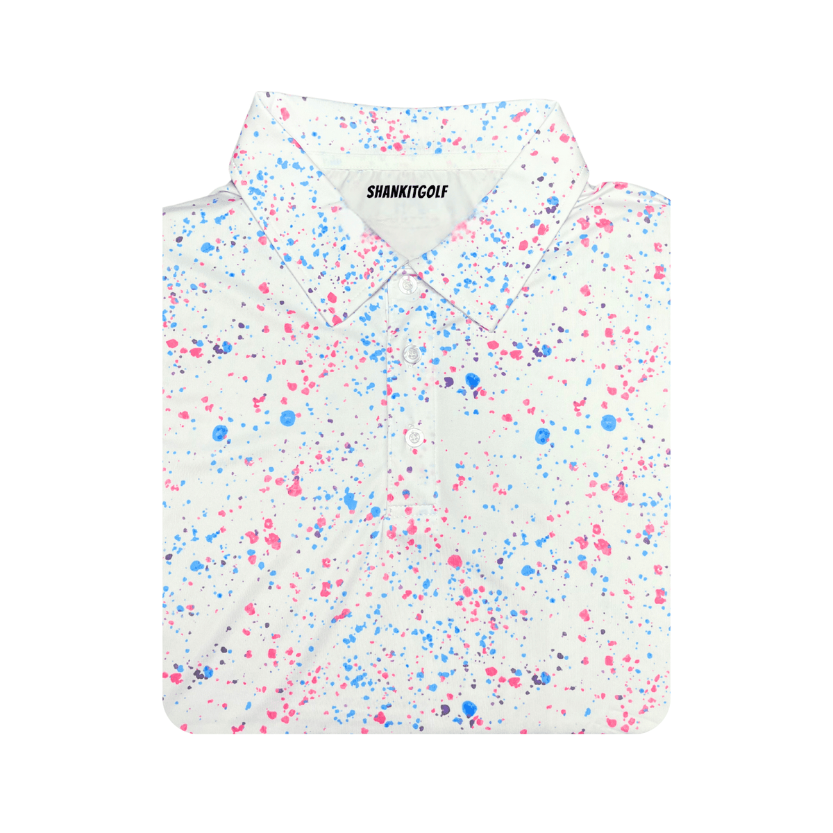 Paint Splatter Polo White - Small - Club Rehab