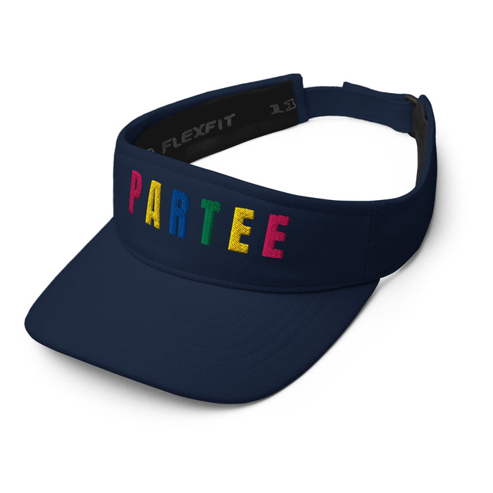 PARTEE Embroidered Golf Visor – Birdie Pop Collection - Black - Club Rehab