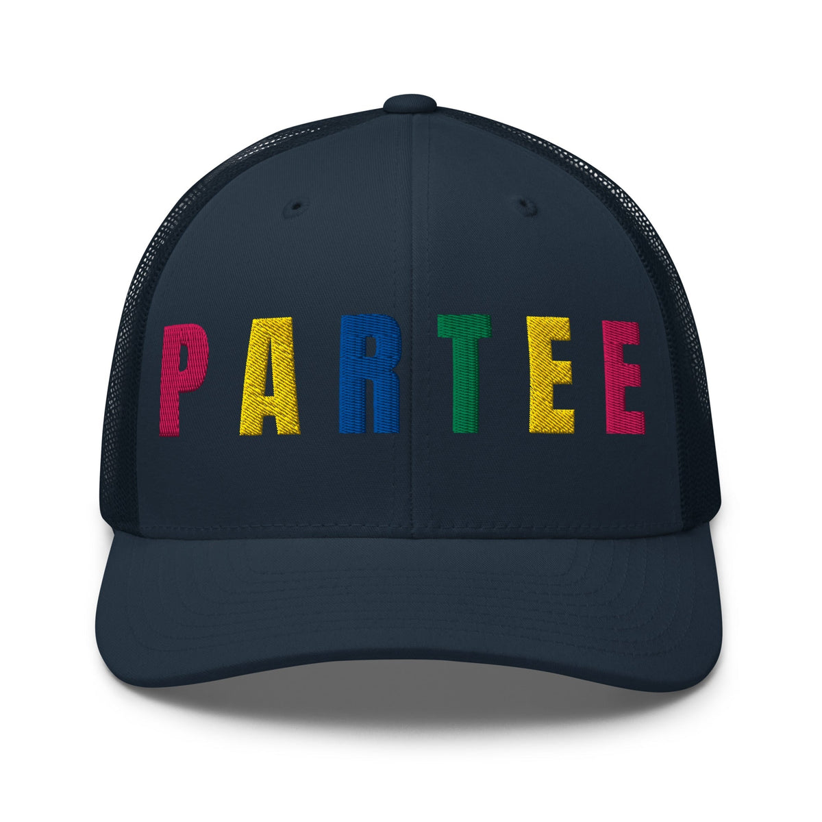 PARTEE Embroidered Trucker Hat - Birdie Pop Collection - Navy - Club Rehab