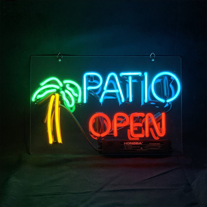 Patio Open with Palm Tree Neon Signs Light - Club Rehab