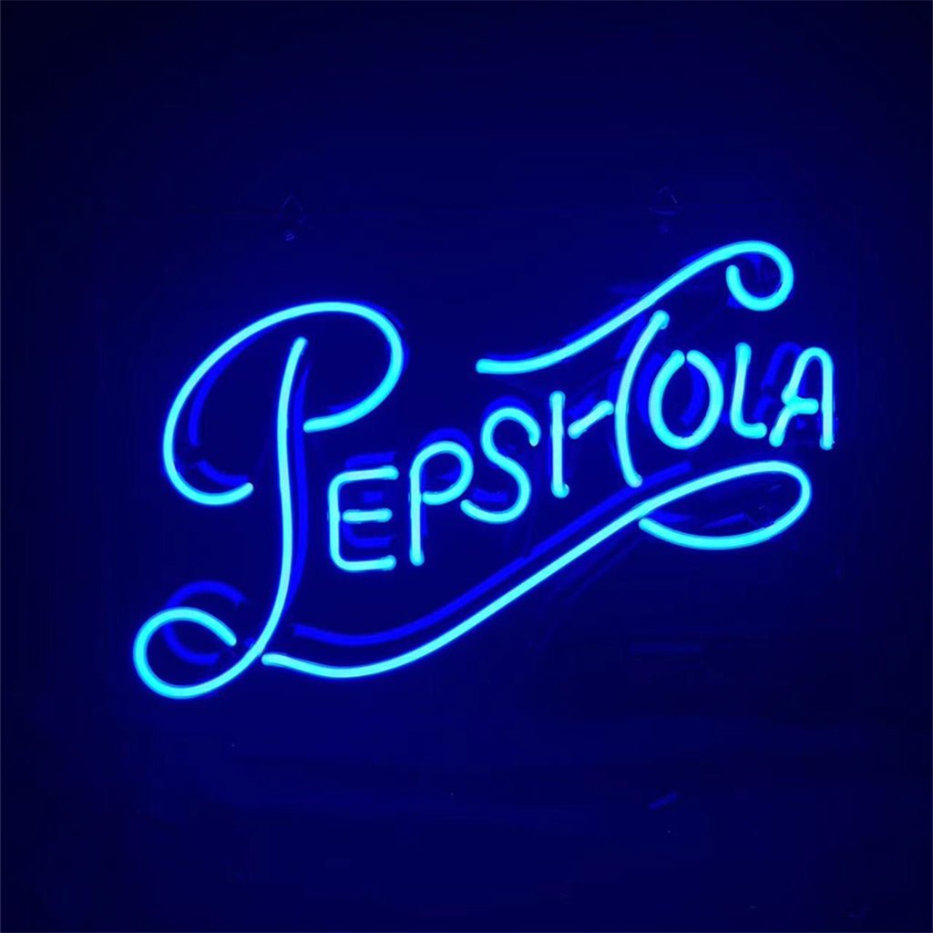 Pepsi Cola Font Neon Signs - Club Rehab