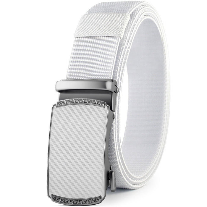 Perfect Fit Elastic Golf Belt for Men - 30" To 38" Waist Adjustable/115cm White - Club Rehab