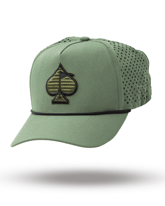 Perforated Rope Hat - Olive - Club Rehab