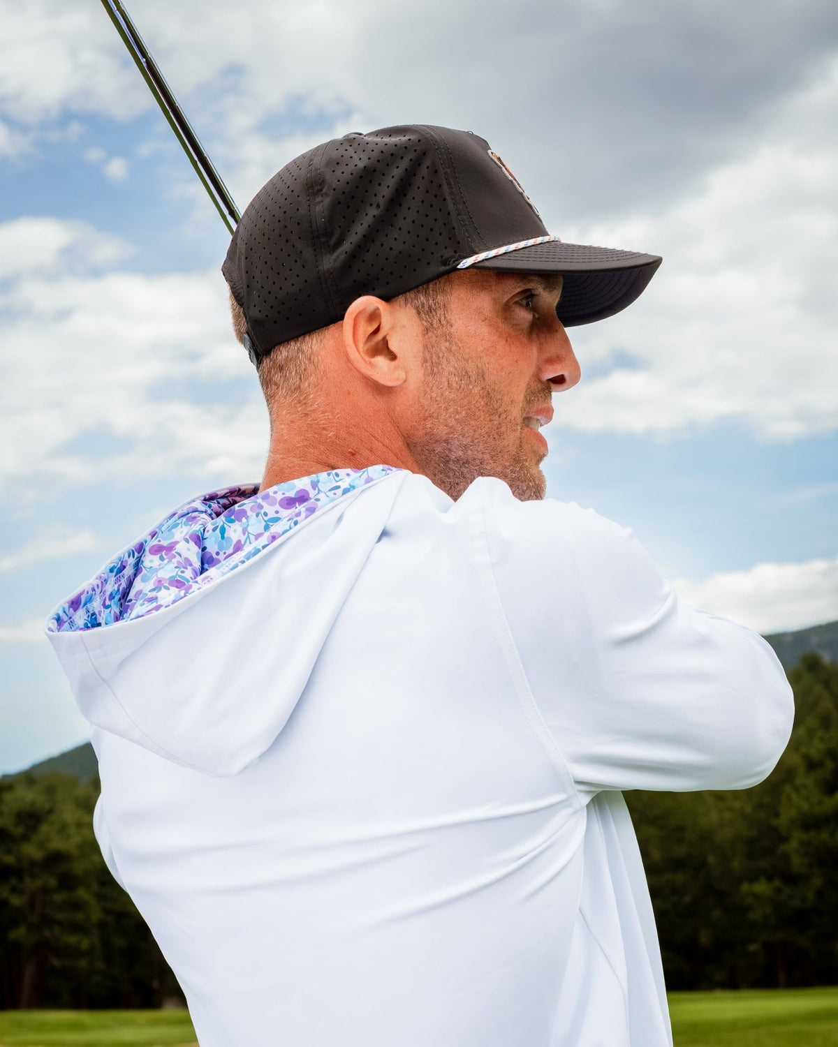 Performance Golf Hoodie - White Petals - S - Club Rehab
