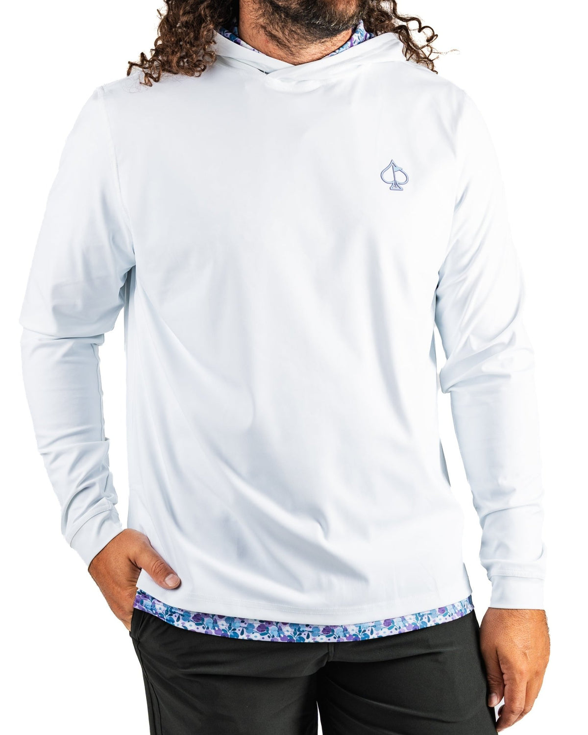 Performance Golf Hoodie - White Petals - S - Club Rehab