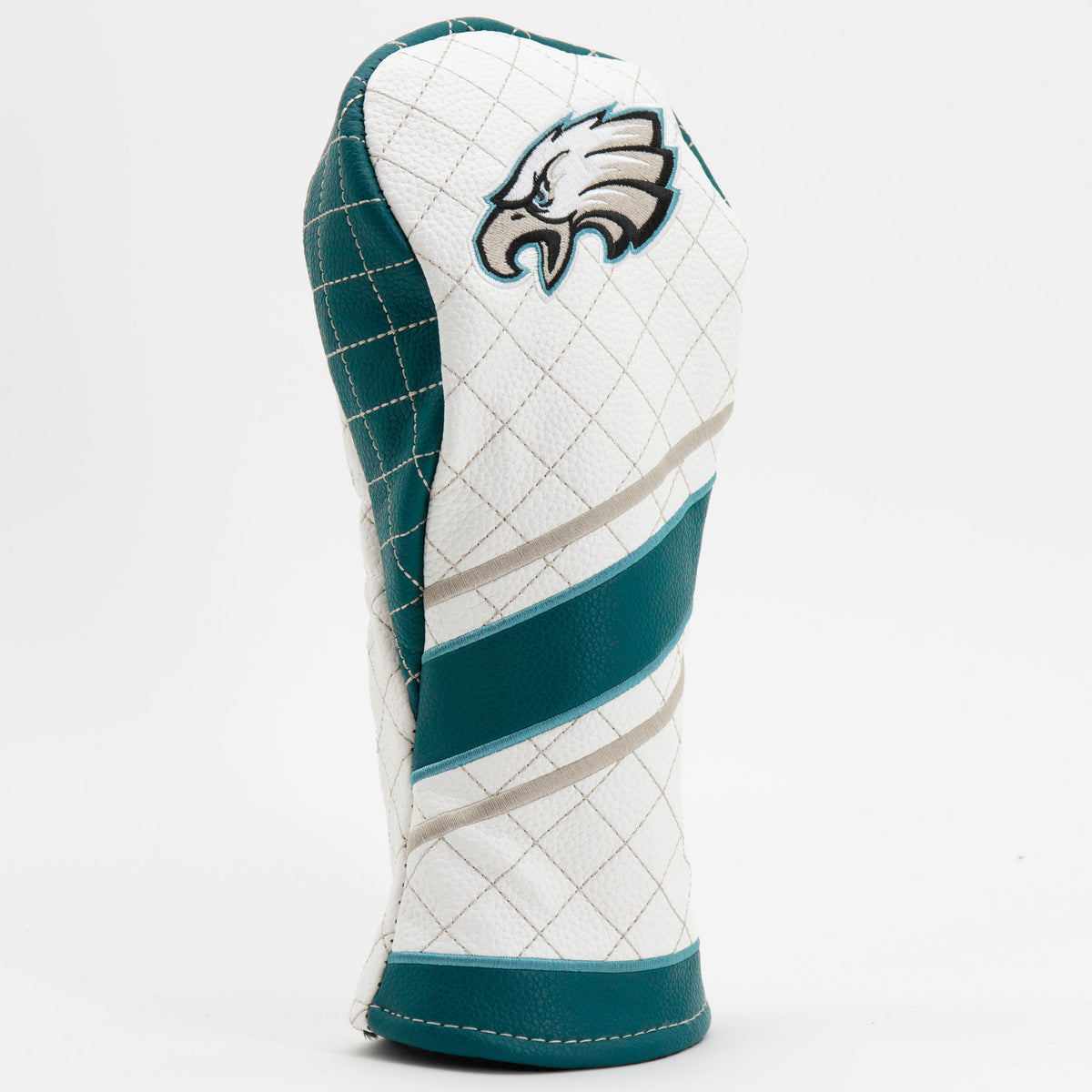 Philadelphia Eagles Striped Fairway quilted headcover, angled view