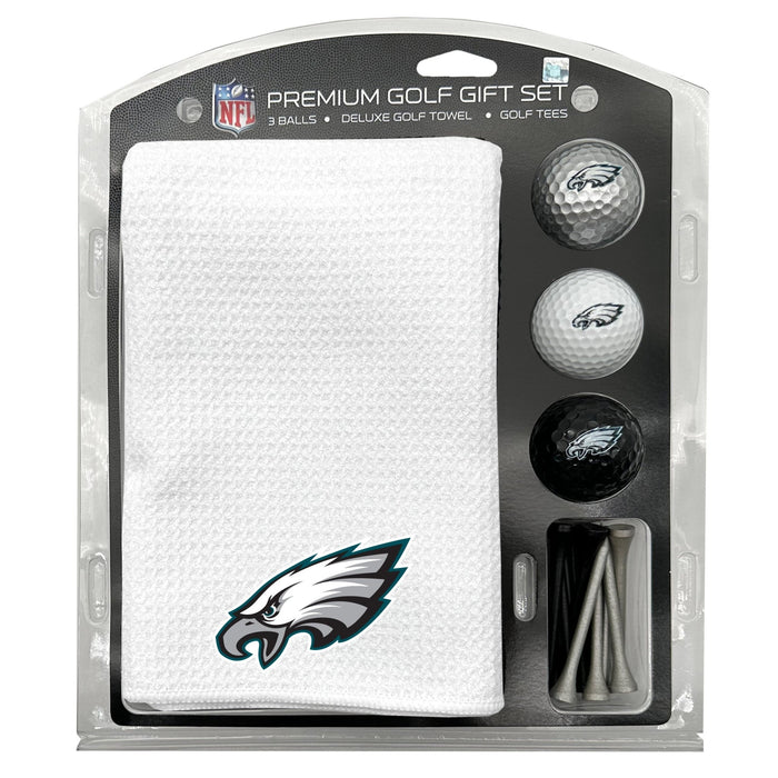Philadelphia Eagles White Microfiber Towel Golf Gift Set - Club Rehab