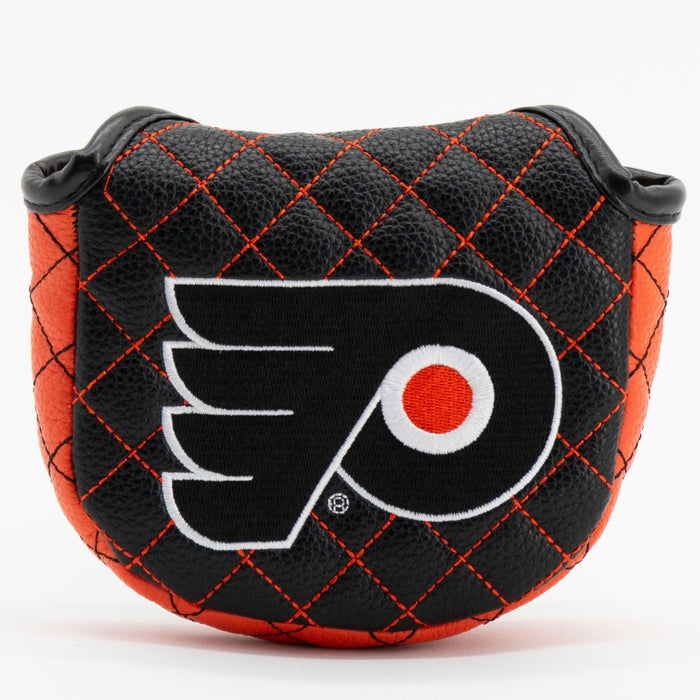 Philadelphia Flyers solid mallet putter quilted golf headcover