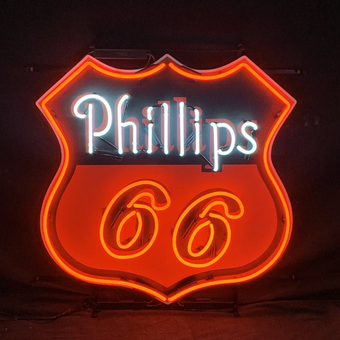 Phillips 66 Gasoline Neon Sign Light Glass - 24 inches - Club Rehab