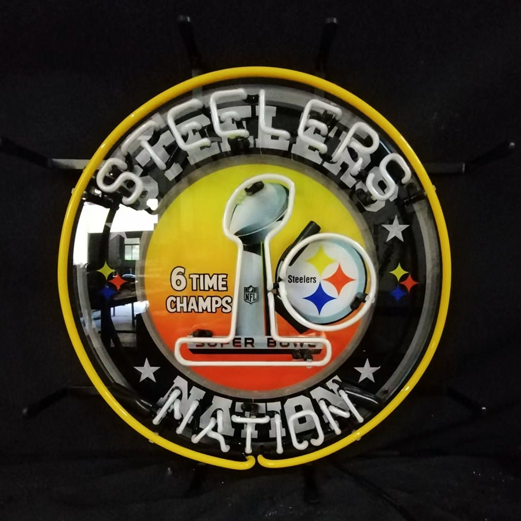Pittsburgh Steelers Nation 6 Times Champion Neon Signs - Club Rehab