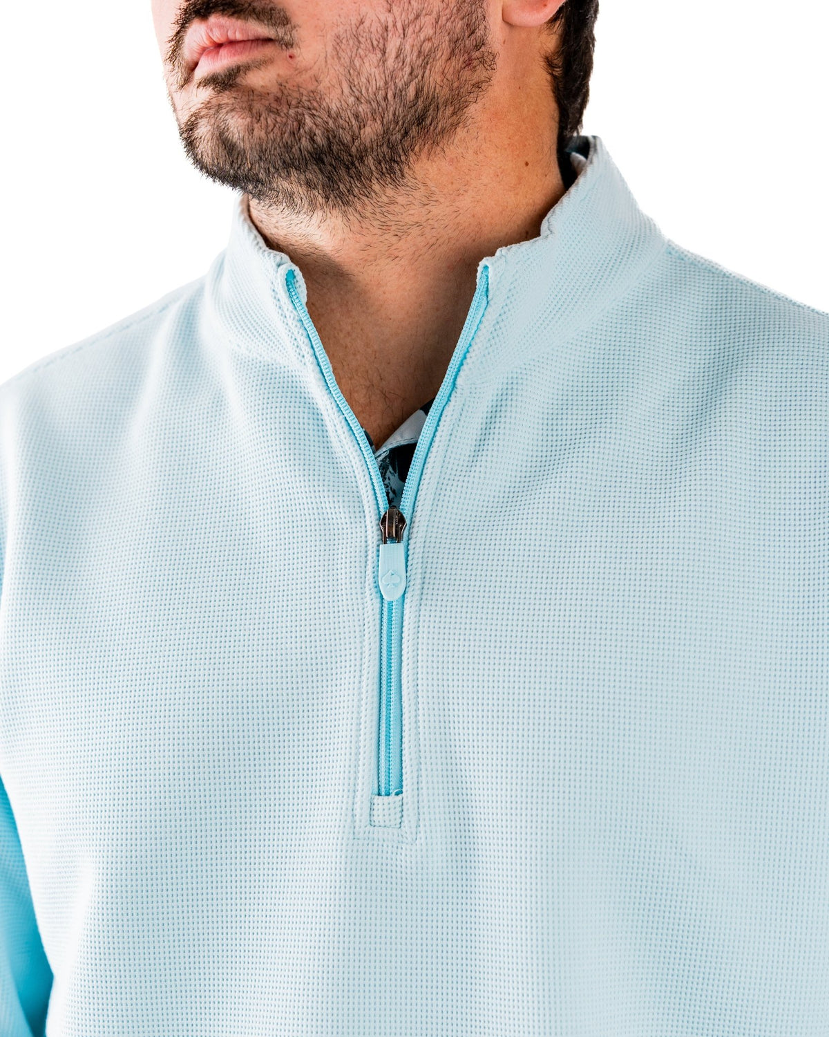Player Preferred™ Waffle Grid Pullover - Ice Blue - S - Club Rehab