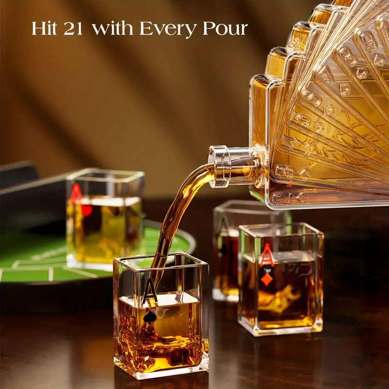 Poker Night Whiskey Decanter Set - Club Rehab