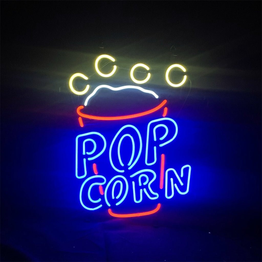 Popcorn Cup Neon Light Sign - Club Rehab