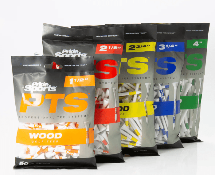 Pride Professional Tee System (PTS) Original Golf Tees - 1 1/2" Mini Tee (Orange) – For irons hybrids and low - profile woods 25 Count - Club Rehab