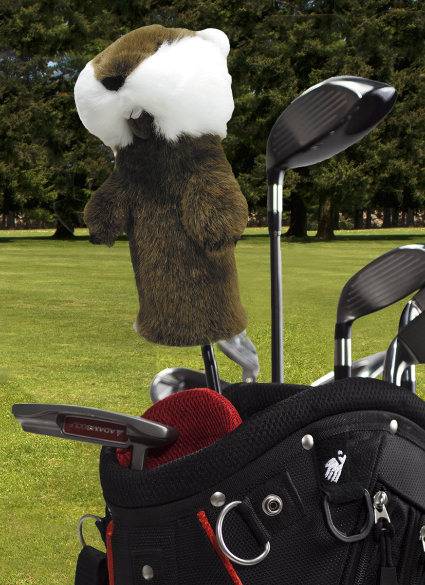 ProActive Sports Zoo Gopher driver headcover on a club in a golf bag