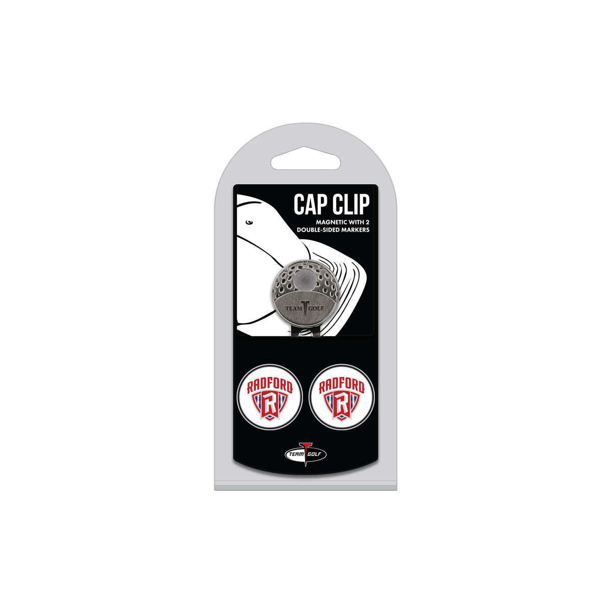 RADFORD hat clip with two golf ball markers