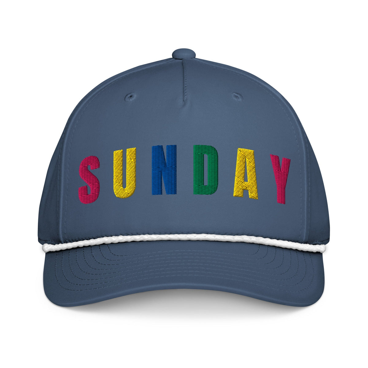 RETRO SUNDAY Embroidered Golf Hat for Women - Birdie Pop Collection - Light Blue/White - Club Rehab