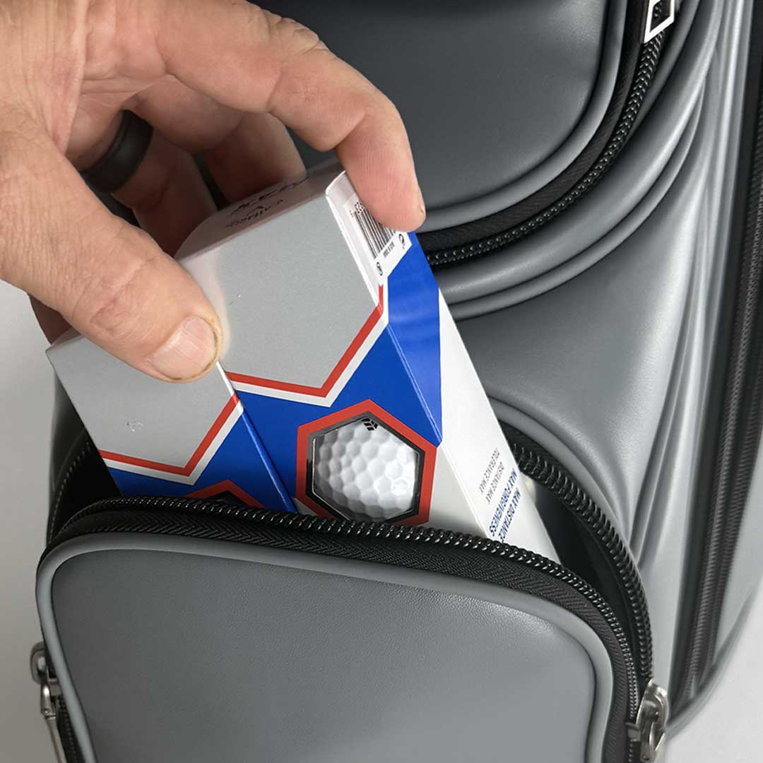 RevCore Lux Golf Cart Bag | 14 Way Velvet Lined Dividers - Deep Grey - Club Rehab