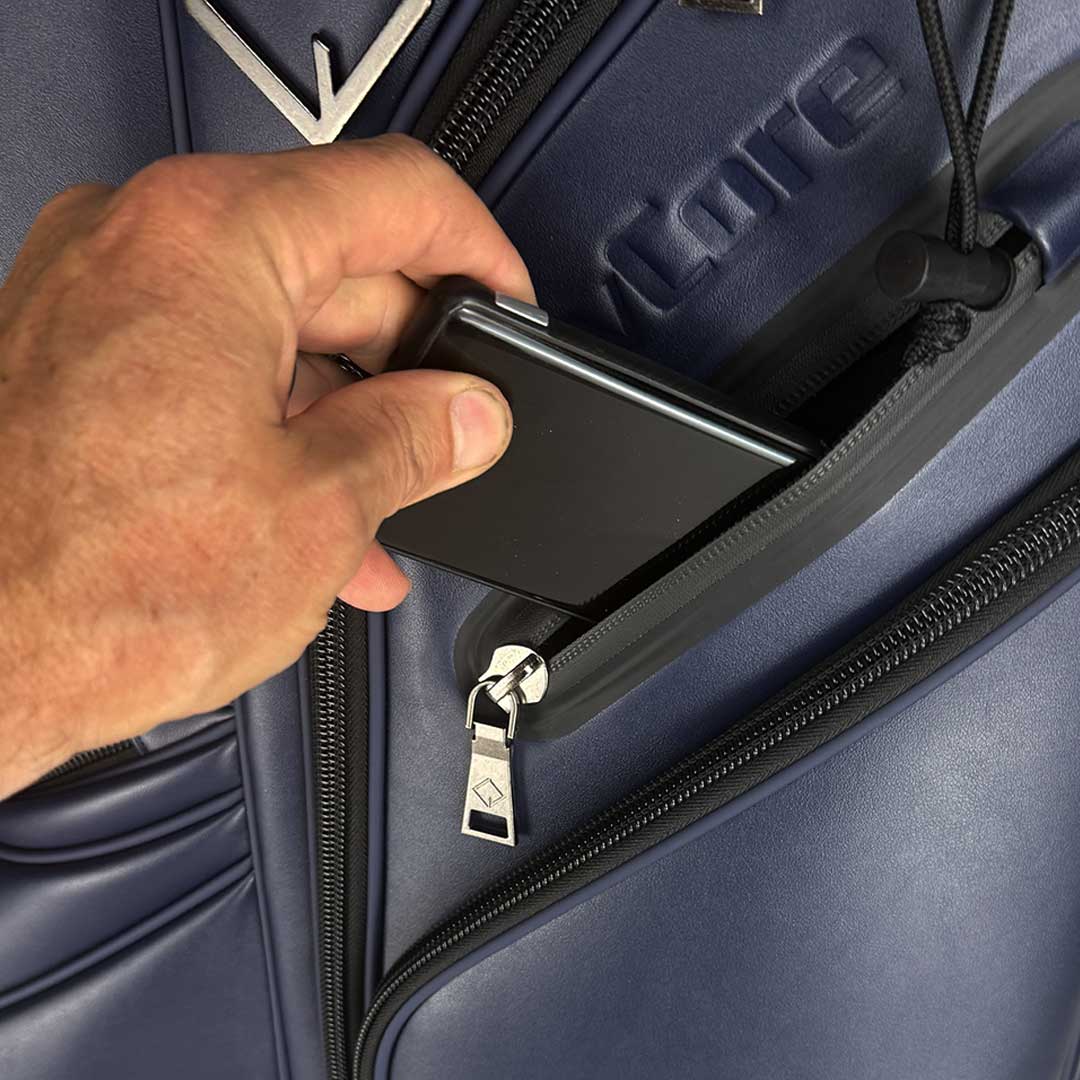RevCore Lux Golf Cart Bag | 14 Way Velvet Lined Dividers - Dark Navy - Club Rehab