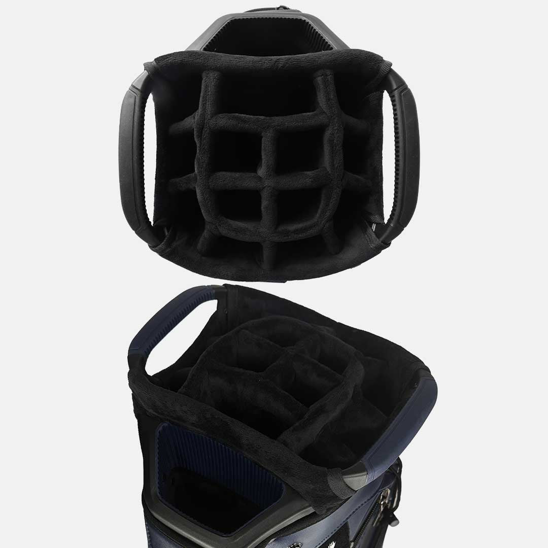 RevCore Lux Golf Cart Bag | 14 Way Velvet Lined Dividers - Dark Navy - Club Rehab
